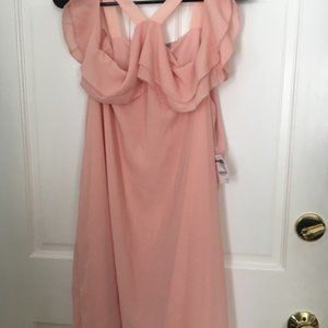 Charlotte Russe Peach Dress - New w/tags - off shoulder